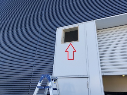 愛知県春日井市の工場にて有圧換気扇の取付電気工事