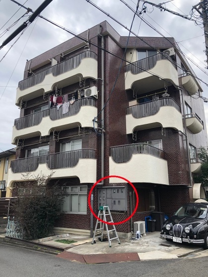 名古屋市千種区のマンションにて引込開閉器の取替電気工事