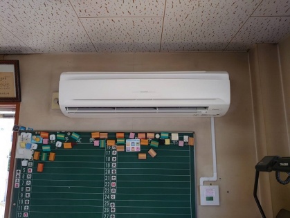 名古屋市港区のオフィス事務所にてエアコンの取替電気工事