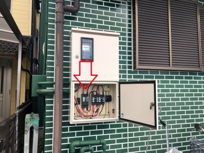 戸建住宅にてアンペア増設電気工事