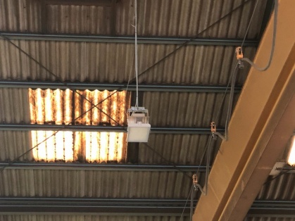 工場の水銀灯LED化、電気工事